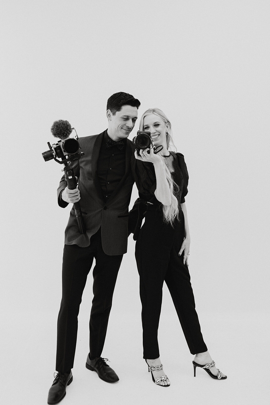 Jessica and Corey of The Combs Creative with cameras